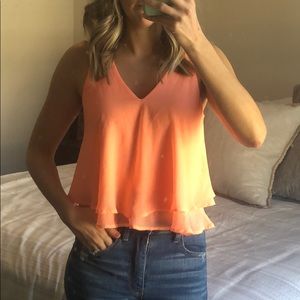 Coral Flowy Blouse